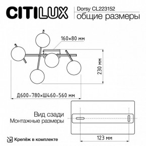 Потолочная люстра Citilux Dorsy CL223152 в Александровском - alexsandrovskoe.ok-mebel.com | фото 10