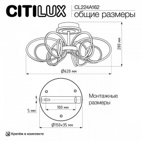 Потолочная люстра Citilux Salma Smart CL224A162 в Александровском - alexsandrovskoe.ok-mebel.com | фото 12