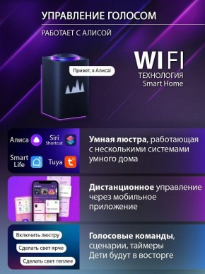 Потолочная люстра Natali Kovaltseva OLIMP LED SMART 84005 в Александровском - alexsandrovskoe.ok-mebel.com | фото 7