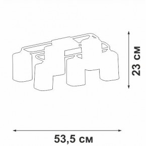 Потолочная люстра Vitaluce V3092 V3092-1/6PL в Александровском - alexsandrovskoe.ok-mebel.com | фото 4