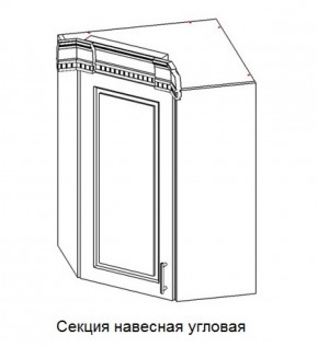 Секция навесная угловая "Верона" (600*600) в Александровском - alexsandrovskoe.ok-mebel.com | фото