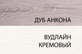 Шкаф 1D, OLIVIA, цвет вудлайн крем/дуб анкона в Александровском - alexsandrovskoe.ok-mebel.com | фото 3