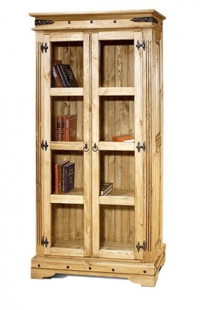 Шкаф книжный "Викинг 03" массив в Александровском - alexsandrovskoe.ok-mebel.com | фото 2