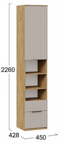 Шкаф комбинированный Хилтон Исп. 2 в Александровском - alexsandrovskoe.ok-mebel.com | фото 4