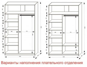 Шкаф-купе 1400 серии SOFT D6+D6+B2+PL3 (2 ящика+2штанги) профиль «Капучино» в Александровском - alexsandrovskoe.ok-mebel.com | фото 7