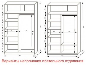 Шкаф-купе 1400 серии SOFT D8+D2+B2+PL4 (2 ящика+F обр.штанга) профиль «Графит» в Александровском - alexsandrovskoe.ok-mebel.com | фото 8