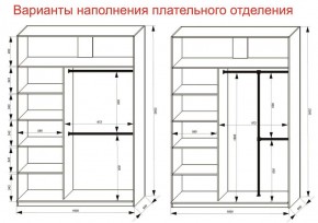 Шкаф-купе 1600 серии SOFT D6+D4+B2+PL2 (2 ящика+1штанга+1 полка) профиль «Капучино» в Александровском - alexsandrovskoe.ok-mebel.com | фото 9