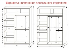 Шкаф-купе 1600 серии SOFT D8+D2+B2+PL4 (2 ящика+F обр.штанга) профиль «Графит» в Александровском - alexsandrovskoe.ok-mebel.com | фото 8