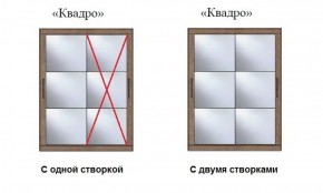 Шкаф-купе №19 Серия 3 Квадро (1500) Ясень Анкор светлый в Александровском - alexsandrovskoe.ok-mebel.com | фото 3