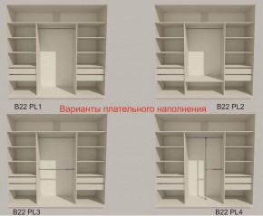 Шкаф-купе 2100 серии SOFT D5+D4+D5+B22+PL3 (по 2 ящика лев/прав+2штанги) профиль «Графит» в Александровском - alexsandrovskoe.ok-mebel.com | фото 5