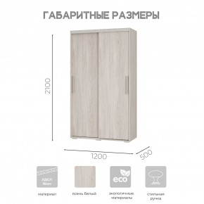 Шкаф-купе ШКК-11 (ясень белый) в Александровском - alexsandrovskoe.ok-mebel.com | фото 7
