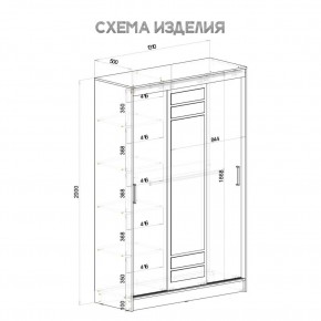 Шкаф-купе Тео ШКК-02 (крафт/белый) в Александровском - alexsandrovskoe.ok-mebel.com | фото 5