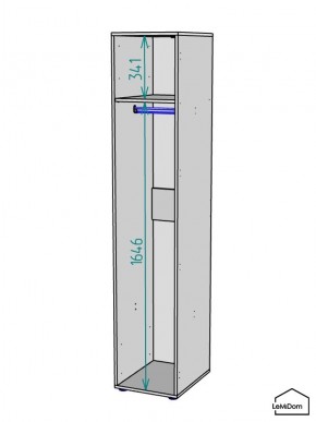 Шкаф Linnea MHR-1 2050х400х510 (ДВ-М 11.1.25) в Александровском - alexsandrovskoe.ok-mebel.com | фото 3