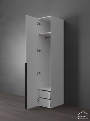 Шкаф Linnea MHR-1-3 2050х400х510 (Белый-М 11.1.1) в Александровском - alexsandrovskoe.ok-mebel.com | фото 5