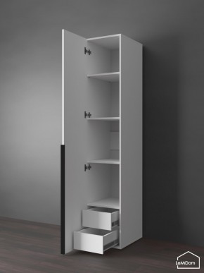 Шкаф Linnea MHR-1-4 2050х400х510 (Белый-М 11.1.1) в Александровском - alexsandrovskoe.ok-mebel.com | фото 6