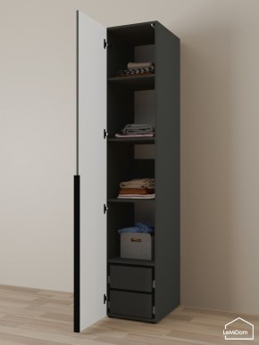 Шкаф Linnea MHR-1-4 2050х400х510 (Графит-М 11.1.25) в Александровском - alexsandrovskoe.ok-mebel.com | фото 5