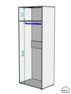 Шкаф Linnea MHR-2PO 2050х800х510 (Белый-М 11.1.1) в Александровском - alexsandrovskoe.ok-mebel.com | фото 3