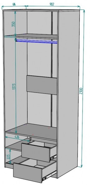 Шкаф Мальта H200 в Александровском - alexsandrovskoe.ok-mebel.com | фото 2