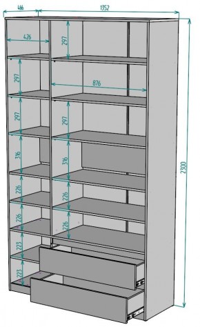 Шкаф Мальта H214 в Александровском - alexsandrovskoe.ok-mebel.com | фото 2