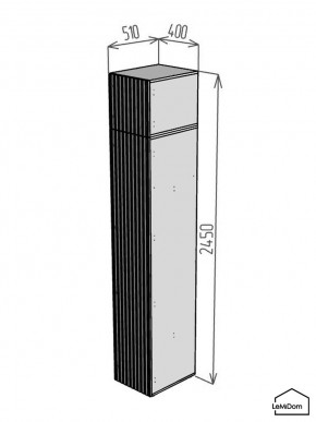 Шкаф с антресолью Linnea MHR-1A-2 2450х400х510 (ДВ-М 11.1.25) в Александровском - alexsandrovskoe.ok-mebel.com | фото 2
