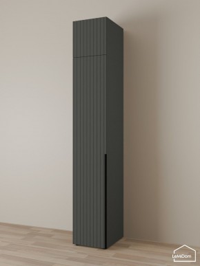 Шкаф с антресолью Linnea MHR-1A-4 2450х400х510 (Графит-М 11.1.25) в Александровском - alexsandrovskoe.ok-mebel.com | фото