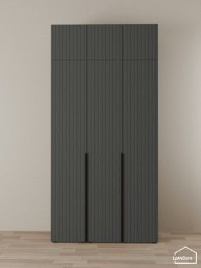 Шкаф с антресолью Linnea MHR-3A-1 2450х1200х510 (Графит-М 11.1.25) в Александровском - alexsandrovskoe.ok-mebel.com | фото
