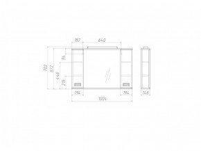 Шкаф-зеркало Cube 100 Эл. Домино (DC5013HZ) в Александровском - alexsandrovskoe.ok-mebel.com | фото 2