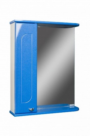Шкаф-зеркало Радуга Синий металлик 55 левый АЙСБЕРГ (DA1129HZR) в Александровском - alexsandrovskoe.ok-mebel.com | фото