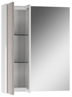Шкаф-зеркало Uno 60 Дуб серый левый/правый Домино (DU1503HZ) в Александровском - alexsandrovskoe.ok-mebel.com | фото 3