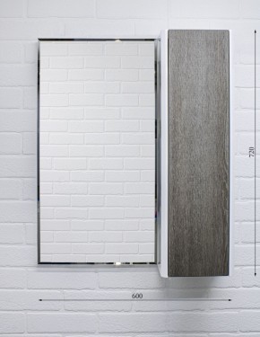 Шкаф-зеркало Uno 60 Дуб серый левый/правый Домино (DU1503HZ) в Александровском - alexsandrovskoe.ok-mebel.com | фото 7