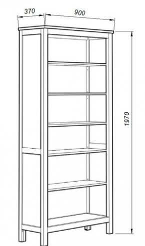 Стеллаж 00 Кантри, массив сосны, цвет белый в Александровском - alexsandrovskoe.ok-mebel.com | фото 3