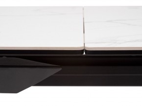 Стол CREMONA 140 HIGH GLOSS STATUARIO Белый мрамор глянцевый, керамика/ черный каркас, ®DISAUR в Александровском - alexsandrovskoe.ok-mebel.com | фото 5
