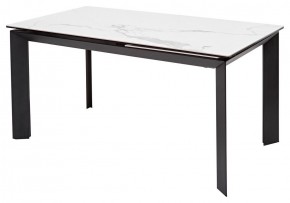 Стол CREMONA 140 HIGH GLOSS STATUARIO Белый мрамор глянцевый, керамика/ черный каркас, ®DISAUR в Александровском - alexsandrovskoe.ok-mebel.com | фото 7