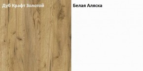 Стол компьютерный 12.71 Комфорт (Дуб Золотой CRAFT, Белая Аляска) в Александровском - alexsandrovskoe.ok-mebel.com | фото 4