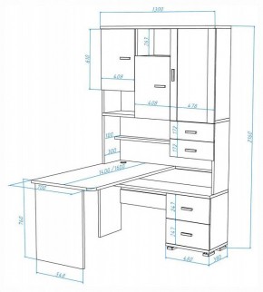 Стол компьютерный Домино СР-620-160 в Александровском - alexsandrovskoe.ok-mebel.com | фото 2