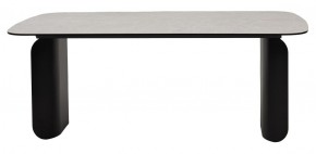 Стол NORD 200 TL-102 Бежевый мрамор, испанская керамика / черный каркас, ®DISAUR в Александровском - alexsandrovskoe.ok-mebel.com | фото 4
