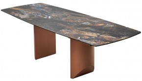Стол ПУАНТО 200 TITANIUM LAWA NERO, керамика / МЕДЬ каркас М-City в Александровском - alexsandrovskoe.ok-mebel.com | фото 13