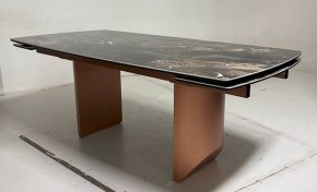 Стол ПУАНТО 200 TITANIUM LAWA NERO, керамика / МЕДЬ каркас М-City в Александровском - alexsandrovskoe.ok-mebel.com | фото 3