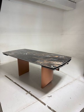 Стол ПУАНТО 200 TITANIUM LAWA NERO, керамика / МЕДЬ каркас М-City в Александровском - alexsandrovskoe.ok-mebel.com | фото 4