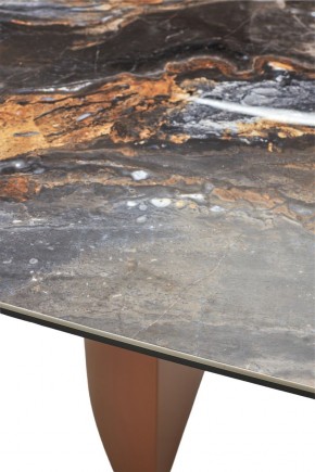 Стол ПУАНТО 200 TITANIUM LAWA NERO, керамика / МЕДЬ каркас М-City в Александровском - alexsandrovskoe.ok-mebel.com | фото 7