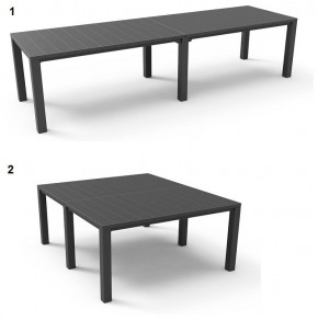 Стол раскладной Джули (Julie Double table 2 configurations) Графит в Александровском - alexsandrovskoe.ok-mebel.com | фото 1