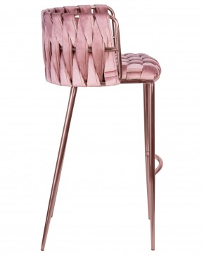 Стул барный DOBRIN EMMA ROSE GOLD, розовый велюр (VF-10) в Александровском - alexsandrovskoe.ok-mebel.com | фото 3