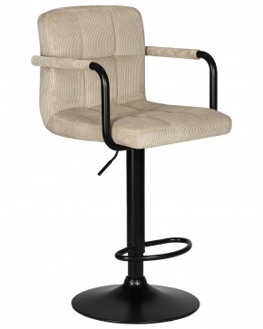 Стул барный DOBRIN KRUGER ARM BLACK, бежевый вельвет (LAR-E2041-04) в Александровском - alexsandrovskoe.ok-mebel.com | фото 2