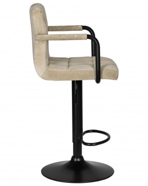Стул барный DOBRIN KRUGER ARM BLACK, бежевый вельвет (LAR-E2041-04) в Александровском - alexsandrovskoe.ok-mebel.com | фото 3