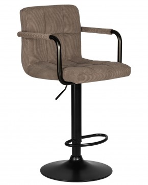 Стул барный DOBRIN KRUGER ARM BLACK, какао вельвет (LAR-E2041-05) в Александровском - alexsandrovskoe.ok-mebel.com | фото 2
