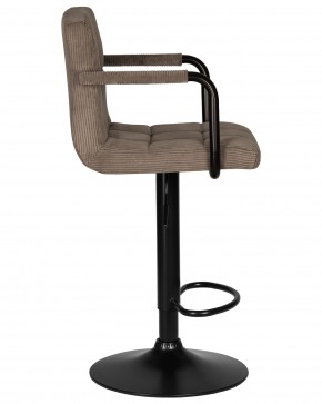 Стул барный DOBRIN KRUGER ARM BLACK, какао вельвет (LAR-E2041-05) в Александровском - alexsandrovskoe.ok-mebel.com | фото 3