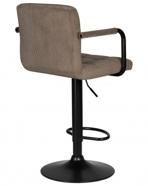 Стул барный DOBRIN KRUGER ARM BLACK, какао вельвет (LAR-E2041-05) в Александровском - alexsandrovskoe.ok-mebel.com | фото 4