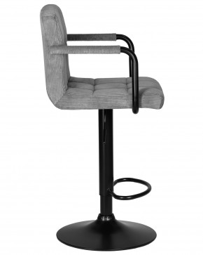 Стул барный DOBRIN KRUGER ARM BLACK, серый вельвет (LAR-E2041-25) в Александровском - alexsandrovskoe.ok-mebel.com | фото 3