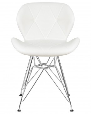 Стул обеденный DOBRIN BUTTERFLY CHROME, ножки хром, цвет белый в Александровском - alexsandrovskoe.ok-mebel.com | фото 6