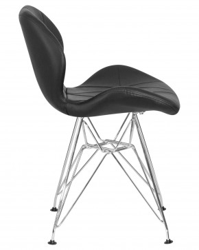 Стул обеденный DOBRIN BUTTERFLY CHROME, ножки хром, цвет чёрный в Александровском - alexsandrovskoe.ok-mebel.com | фото 3